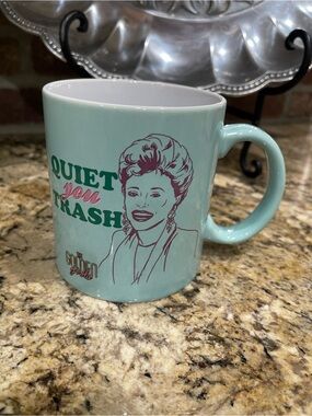 The Golden Girls Blanche QUIET YOU TRASH 20oz coffee mug - Brand new